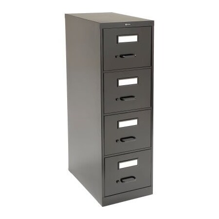 Gec Global Vertical File Letter Size 4 Drawer 25"D, Black 25-401BLK